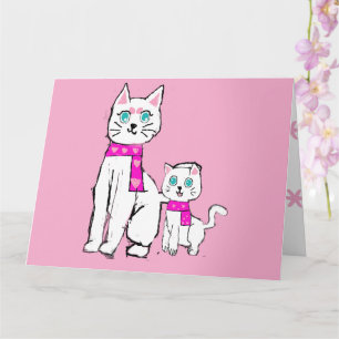 Tarjeta Mamma kitty y Lily Día de la Madre