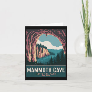 Tarjeta Mammoth Cave Parque Nacional Vintage Camping