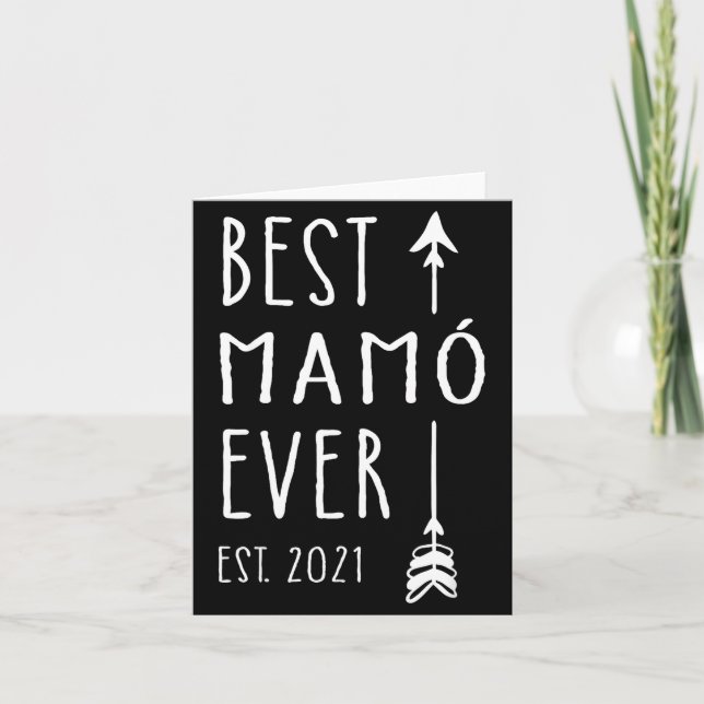 Tarjeta Mamo Ever Est 2021 New Irish Grandma Baby Announce (Anverso)