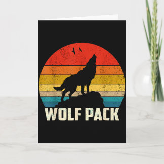 Tarjeta Manada de lobos aullando amantes lobos puesta de s