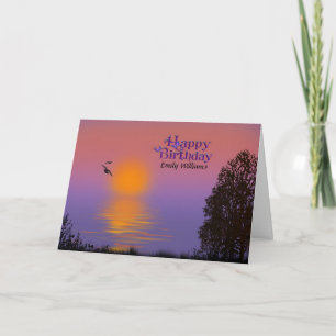 Tarjeta Mañana Cumpleaños del amanecer con nombre
