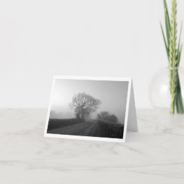 Tarjeta Mañana de Invierno Misty: Cheshire, Inglaterra