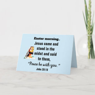 TARJETA MAÑANA DE PASCUA, JESÚS VINO