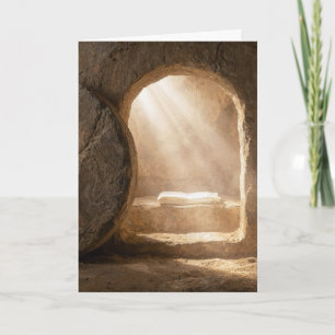 Tarjeta Mañana de Resurrección de Pascua Tumba Vacía
