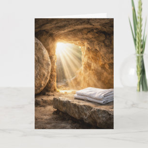 Tarjeta Mañana de Resurrección de Pascua Tumba Vacía
