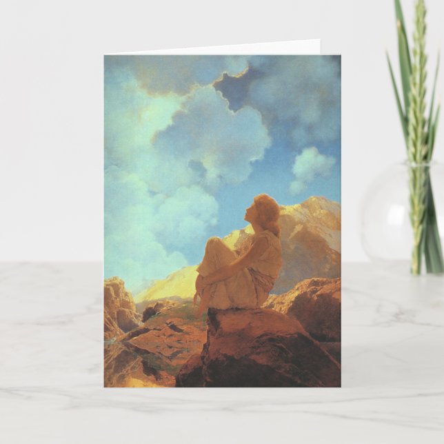 Tarjeta Mañana (primavera), Bello Artes de Maxfield (Anverso)
