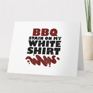 Tarjeta Mancha de barbacoa en mi blanco