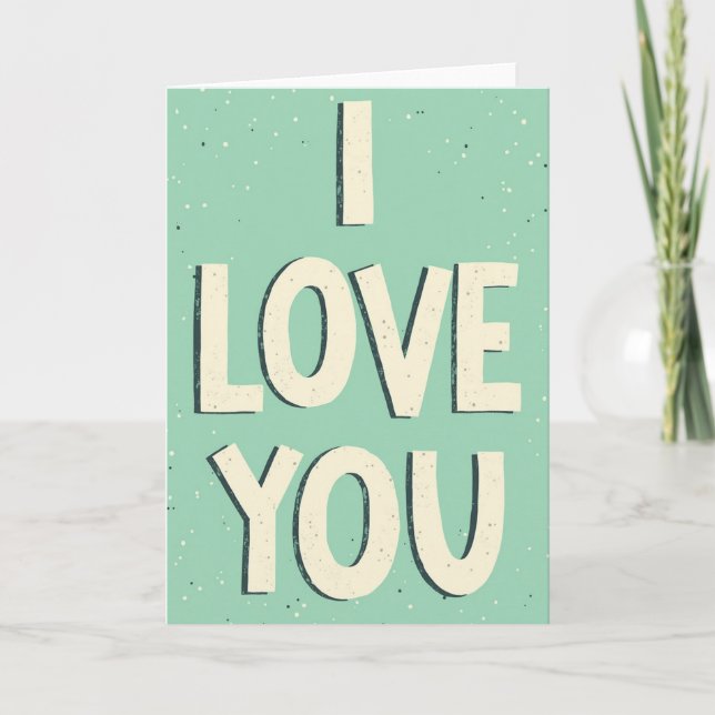 Tarjeta manchada de Te Amo (Anverso)