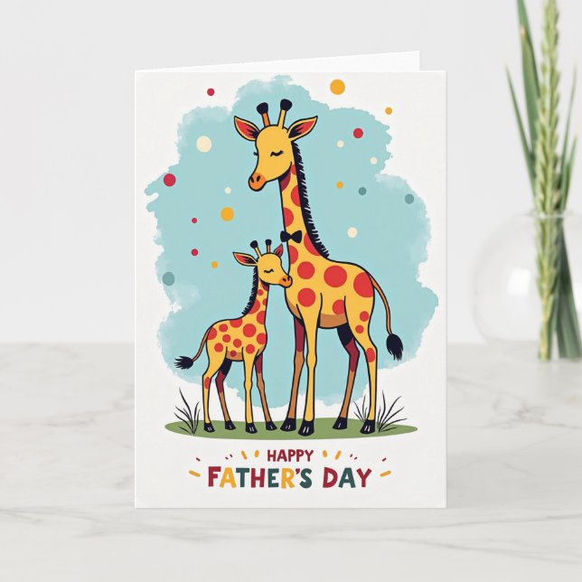 Tarjeta manchada del Día del Padre dulce (Anverso)