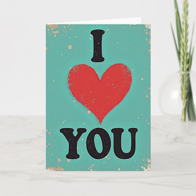 Tarjeta manchada Simple Te Amo (Anverso)