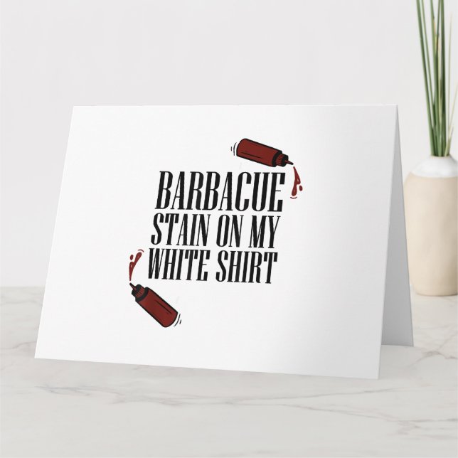 Tarjeta Manchas de barbacoa en mi blanco  (Anverso)