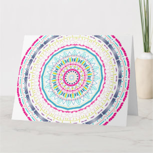 Tarjeta mandala colorida