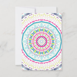 Tarjeta mandala colorido
