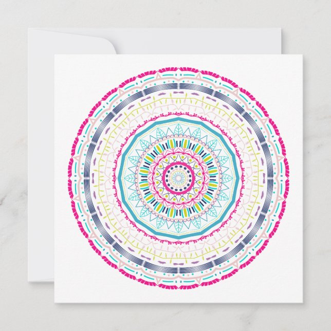 Tarjeta mandala colorido (Anverso)