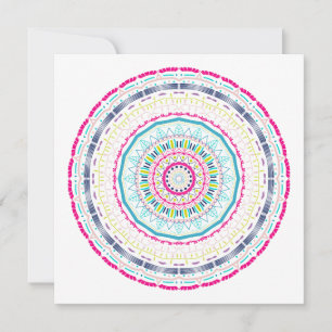 Tarjeta mandala colorido