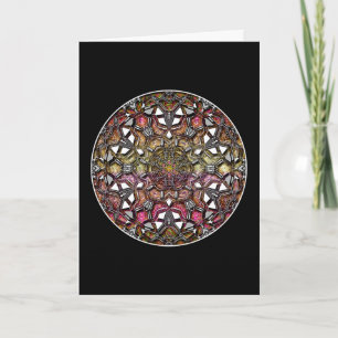 Tarjeta Mandala cristalina metálica