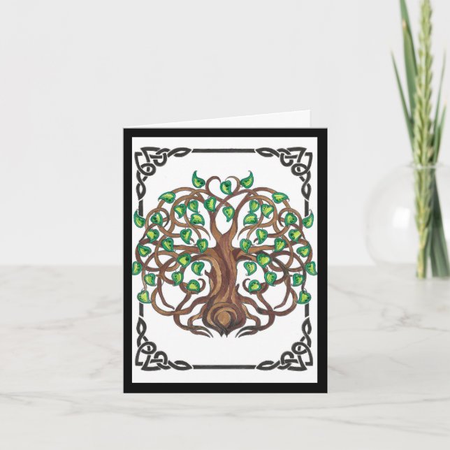 Tarjeta Mandala de árbol familiar (Anverso)