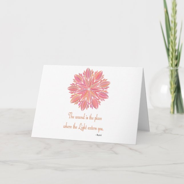 Tarjeta Mandala Rumi Wound Cita (Anverso)