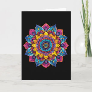 Tarjeta Mandalas Coloridos Geometría Sagrada Yoga Zen