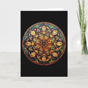 Tarjeta Mandalas Coloridos Meditación de Geometría Sagrada