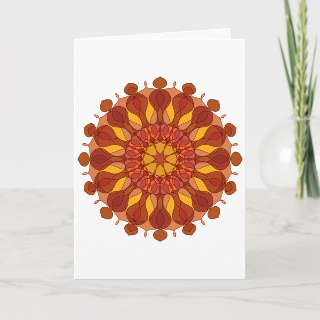 Tarjeta Mandalas de Flor de Naranja (Anverso)