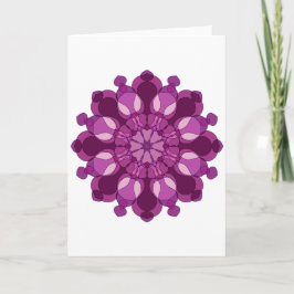Tarjeta Mandalas de Flor Púrpura Real