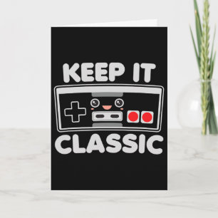 Tarjeta Mando De Videojuegos Mantén El Clic Humor 80s Retr
