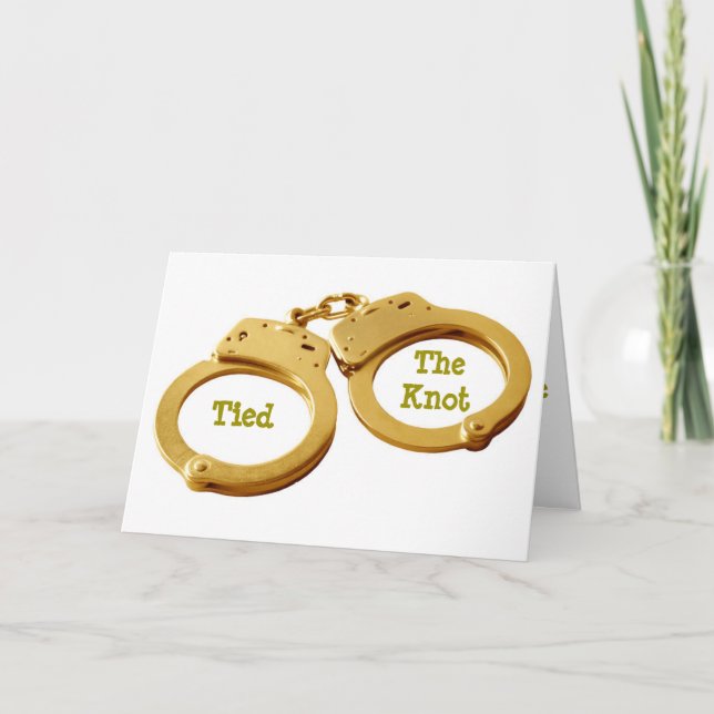 TARJETA MANEJAS PARA LOS NEWLYWEDS ATACADOS AL KNOT (Anverso)