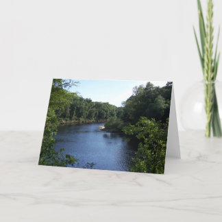 Tarjeta Manera abajo sobre el río Notecard de Suwannee
