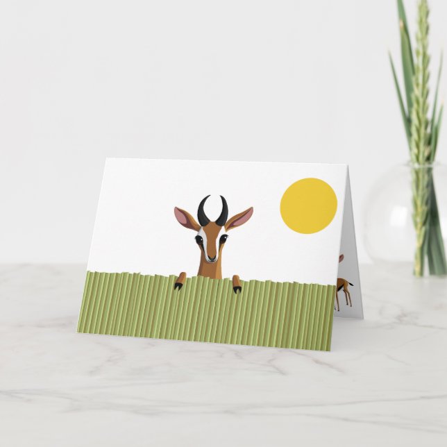 Tarjeta Mango el peekaboo del Gazelle (Anverso)