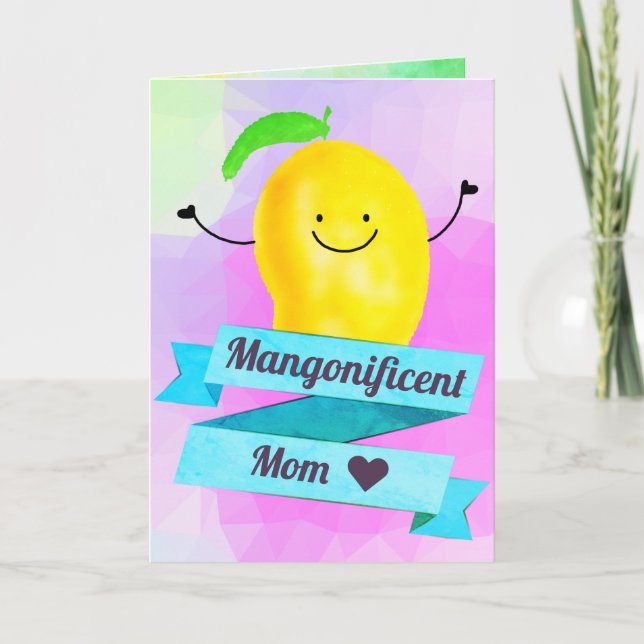 Tarjeta Mango Pun Positivo - Mamá Mangonificante (Anverso)