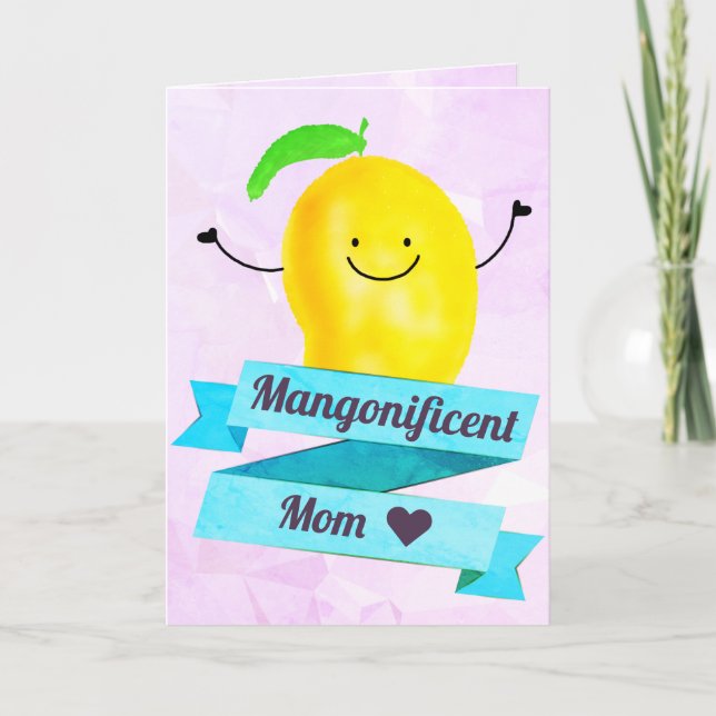 Tarjeta Mango Pun Positivo - Mamá Mangonificante (Anverso)