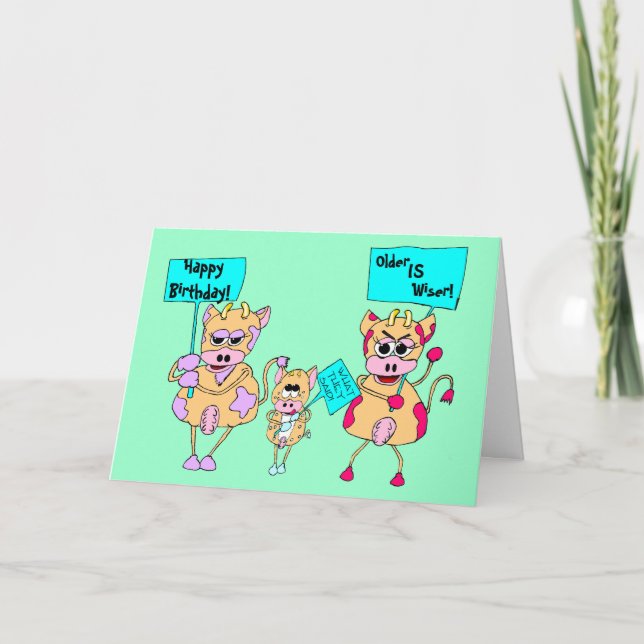 Tarjeta Manifestantes de animales; ¡Feliz cumpleaños!, (Anverso)