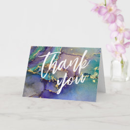 Tarjeta Mano Casual de Arte Abstracto de Oro Multicoloro L