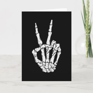 Tarjeta Mano de Esqueleto Paz Bolsillo Halloween Espeluzna
