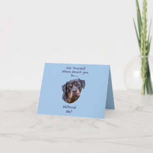 Tarjeta Mano de perro de Rottweiler dibuja arte digital ad