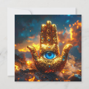 TARJETA MANO HAMSA - BUDISMO ZEN