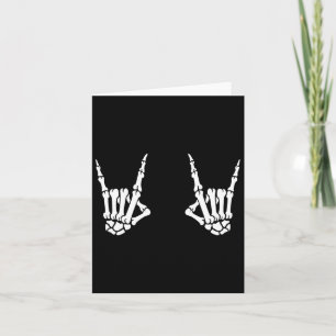 Tarjeta Manos de Esqueleto Rocker Rock On Estrella de Rock