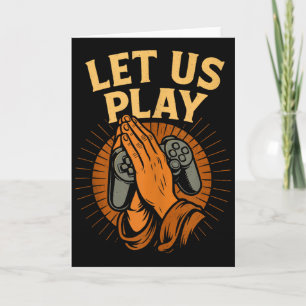 Tarjeta Manos de oración de jugador divertido Controlador