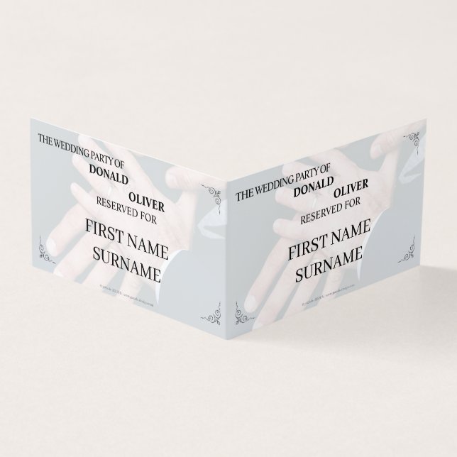 Tarjeta Manos de una pareja Boda gay con anillos (Exterior)