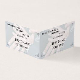 Tarjeta Manos de una pareja Boda gay con anillos