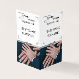 Tarjeta Manos de una pareja Boda gay con anillos