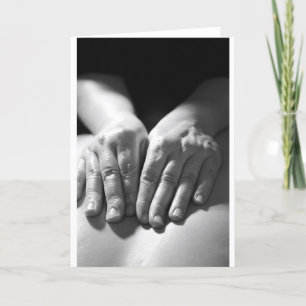 Tarjeta Manos del masaje