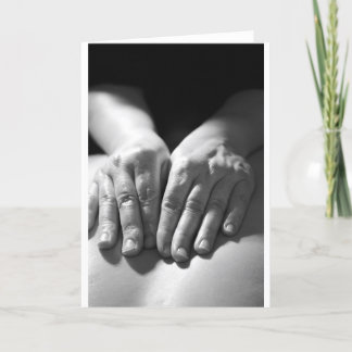 Tarjeta Manos del masaje