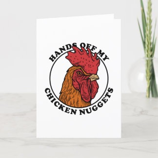 Tarjeta Manos fuera de mis pepitas de pollo