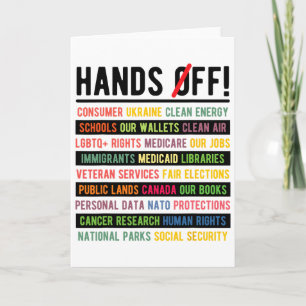 Tarjeta Manos Off Bruh Medicaid Medicare Seguridad Social