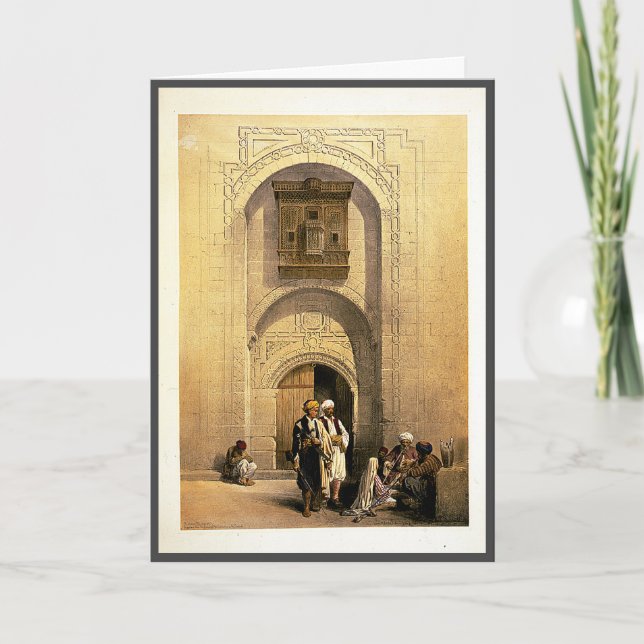 Tarjeta Mansión moderna en El Cairo, árabe, arte Roberts/H (Anverso)