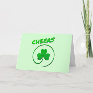 Tarjeta Manta de propósito general Cheers Clover Shamrock