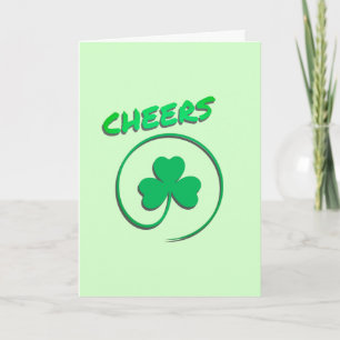 Tarjeta Manta de propósito general Cheers Clover Shamrock