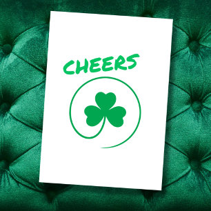 Tarjeta Manta elegante de trébol de trébol de Cheers para